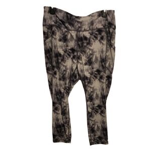 J Jill Petite Fit Performance Leggings MP Whimsical Athleisure Waist Pocket